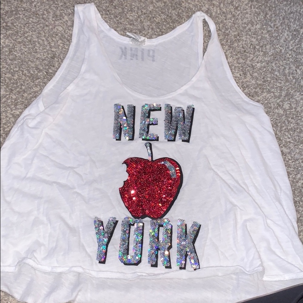 New York VS Pink High to low shirt